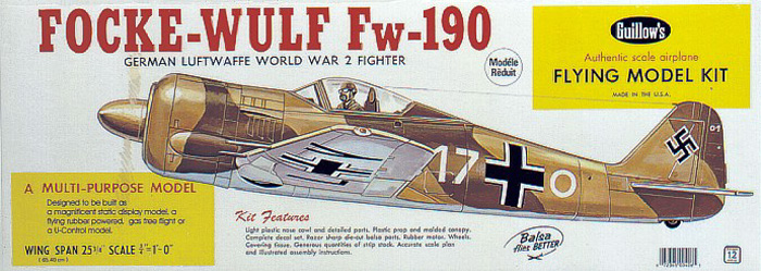 Focke-Wulf Fw 190 3/4" scale - Sale 50% Off