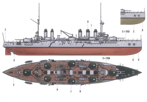 French Navy Pre-Drednought Battleship Condorcet